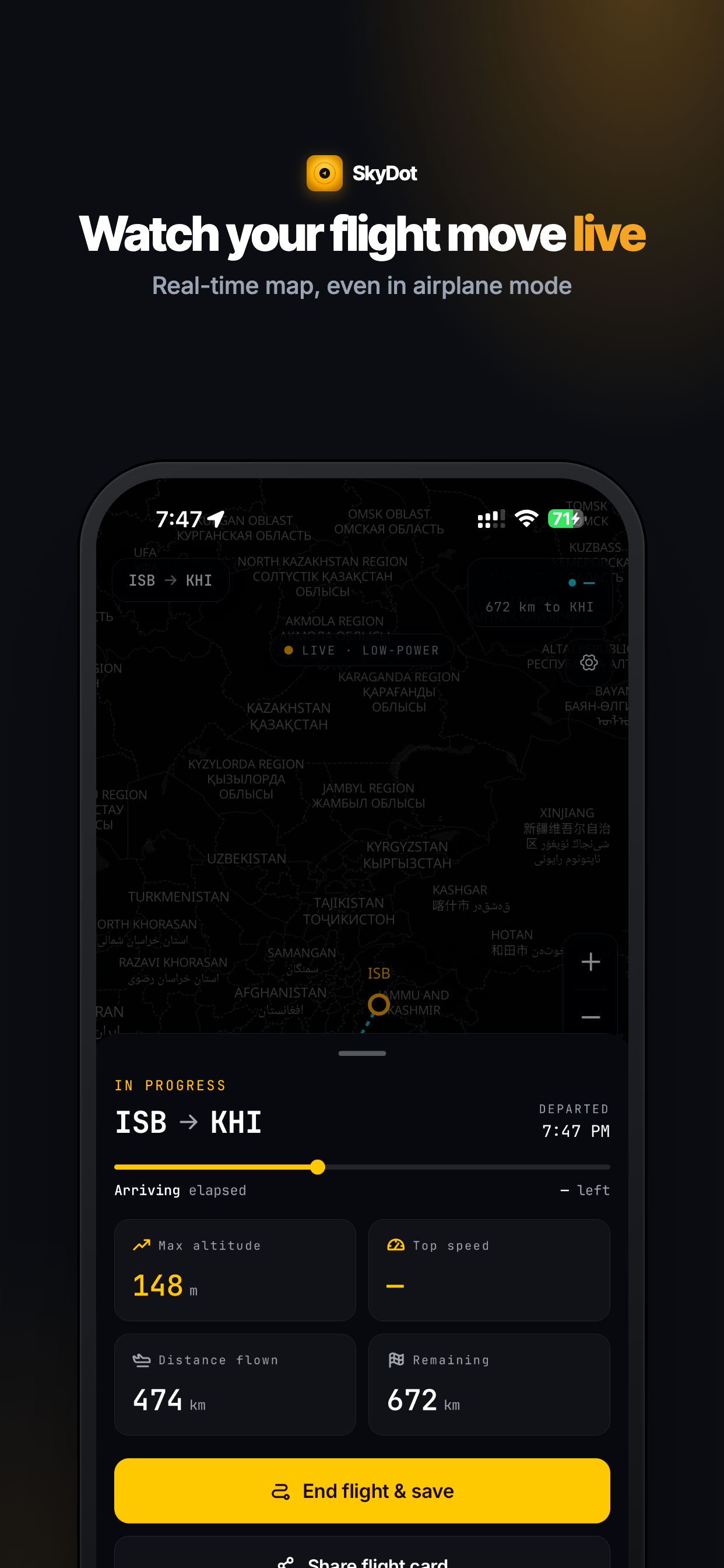 SkyDot: Offline Flight Tracker screenshot 2