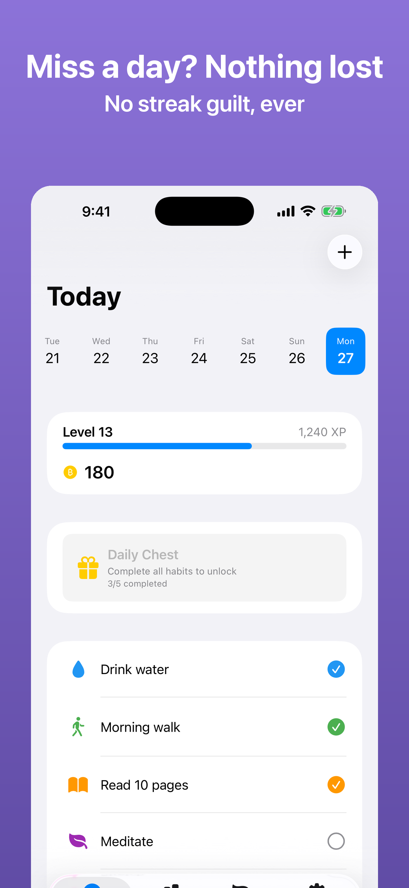 Habit Tracker Garden - Loopy screenshot 4