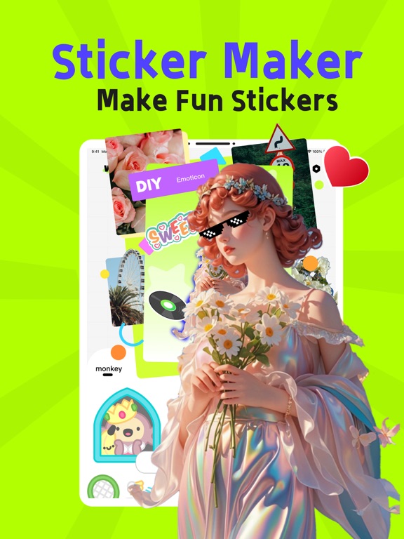 Sticker Maker ◎ iPad screenshot 1 - Entertainment app