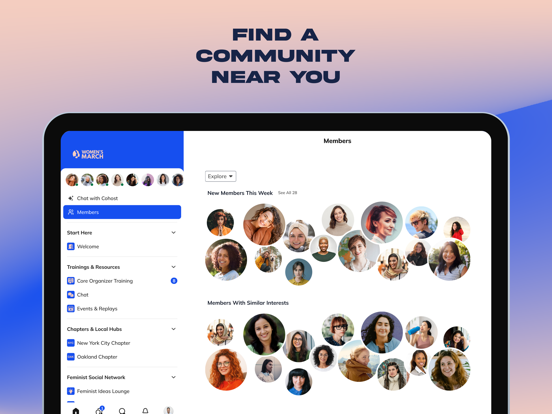 Women’s March Community iPad screenshot 1 - Social Networking app