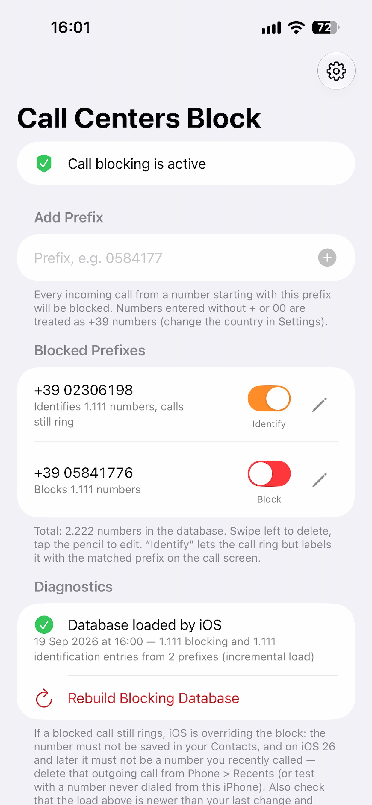 Screenshot 1 of CallCentersBlock