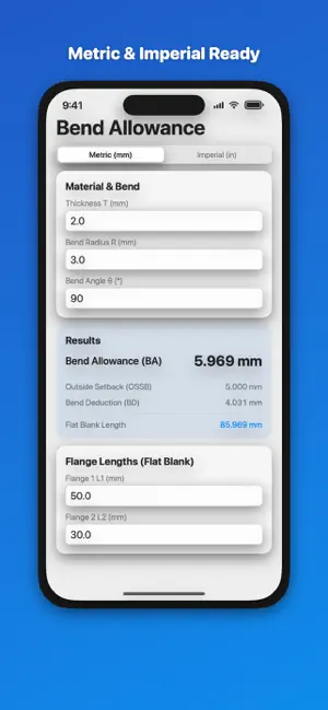 Bend Allowance Calculator screenshot 2