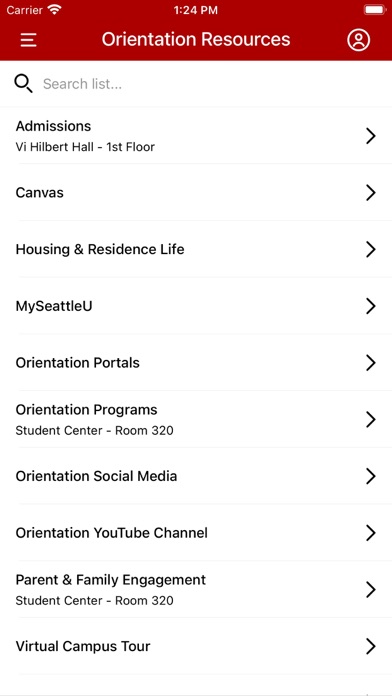 Seattle University Orientation Screenshot