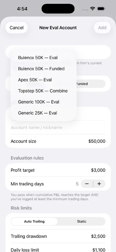 PropDesk: Prop Firm Tracker screenshot 2