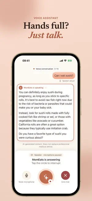 Pregnancy Food Safety MomEats screenshot 2
