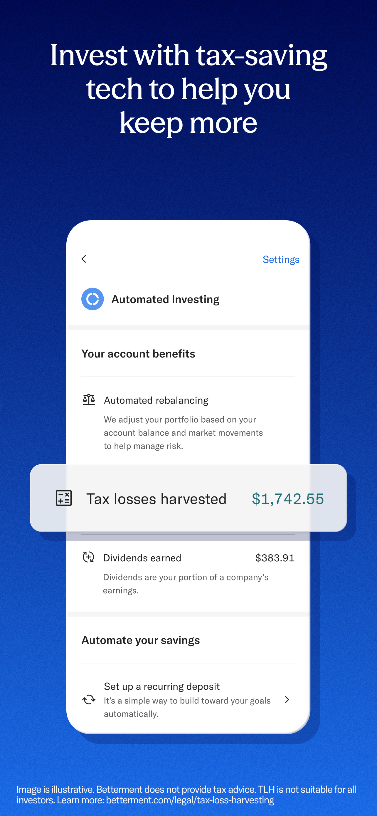 Betterment Invest & Save Money screenshot 8