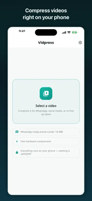 Vidpress: Video Compressor screenshot 1