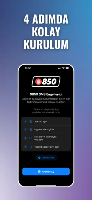 0850 SMS Engelleyici screenshot 2