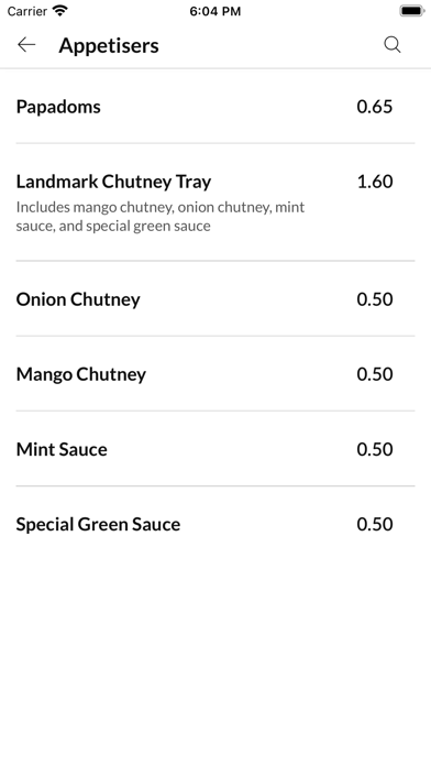 Landmark Indian Restaurant Screenshot