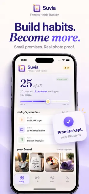 Suvia: Fitness Habit Tracker screenshot 1