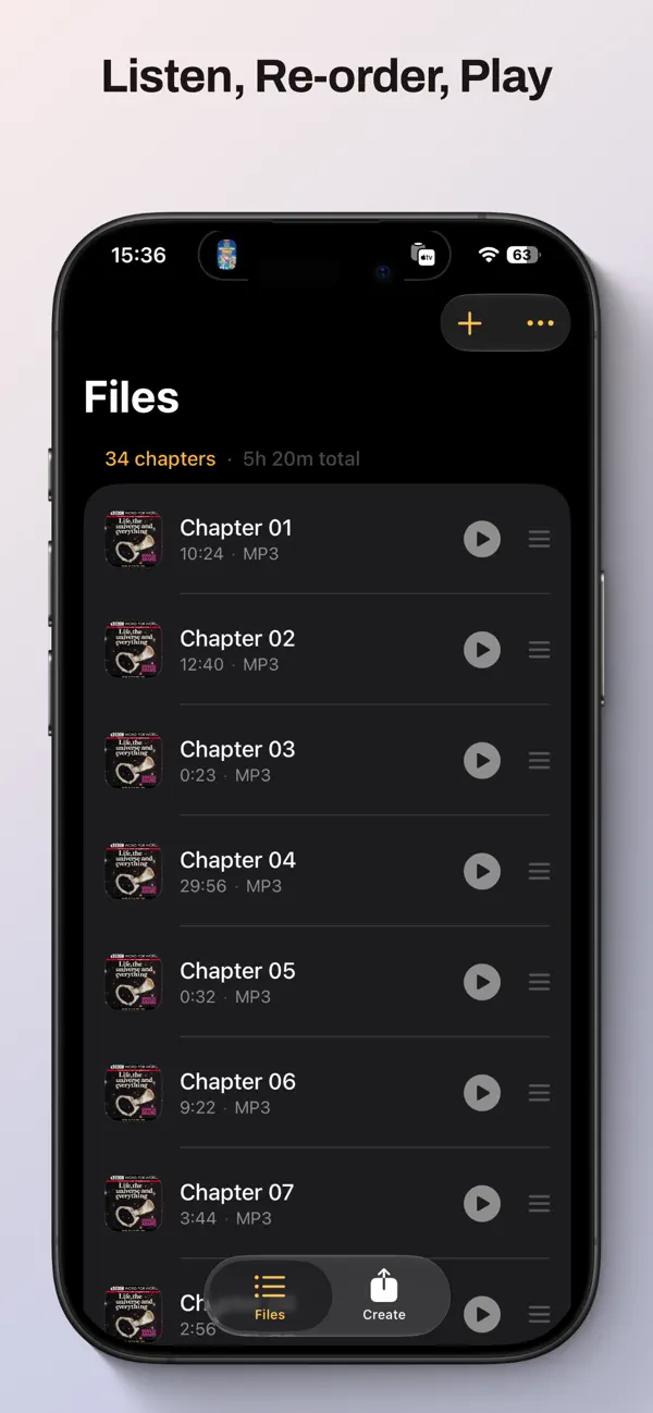 Screenshot #1 pour Binder: Create Audiobooks