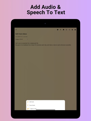 Notes Hive - Notepad & Lists iPad screenshot