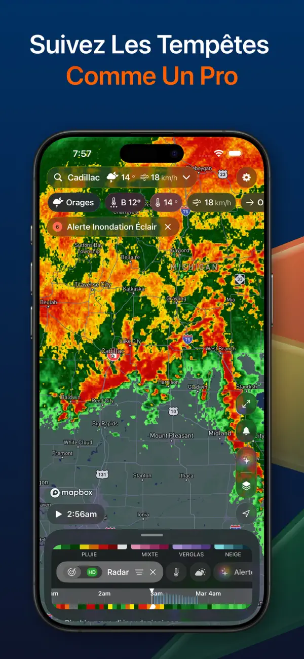 Screenshot #1 pour Storm Radar : carte météo
