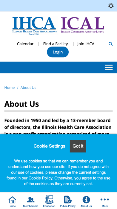 Illinois Health Care Assn. Screenshot