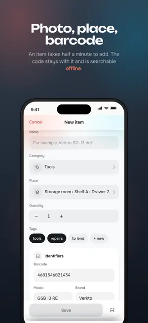 Stowd: Home Inventory screenshot 2