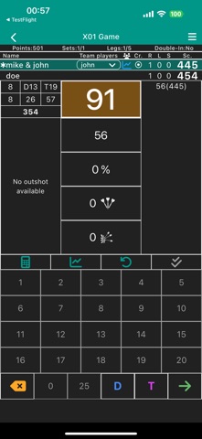 Darts Scoreboard App screenshot