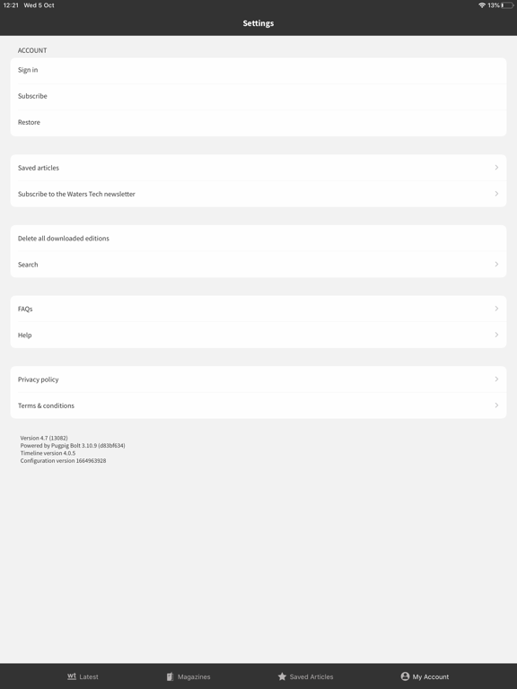 WatersTechnology iPad screenshot 6 - Business app