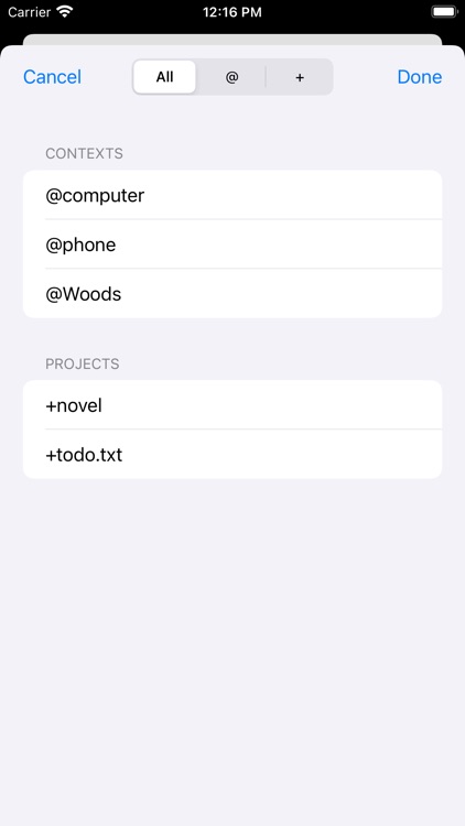 TodoTxt++ screenshot-4