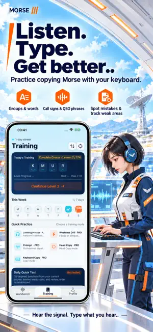 Morse Code Trainer, CW Decoder screenshot 4
