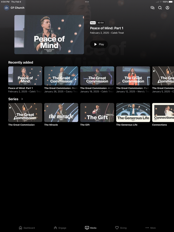 Christian Faith Church iPad screenshot 3 - Education app