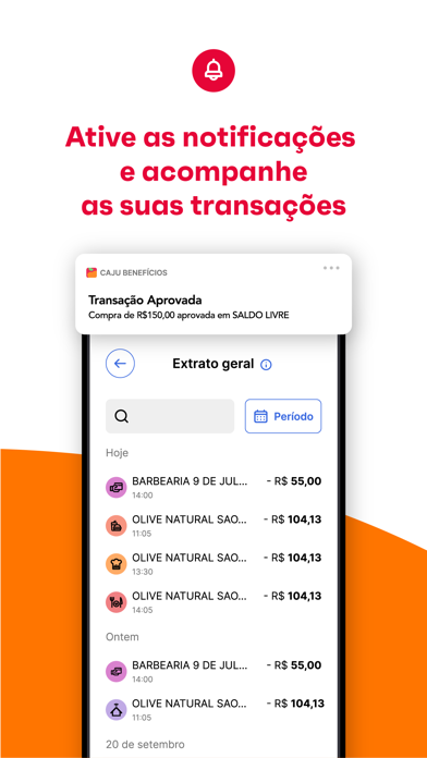 Caju - Benefícios por inteiro Screenshot