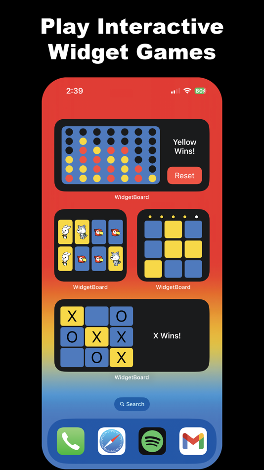 #1. WidgetBoard: Widget Games (iOS) Oleh: Whilce Raphael Varquez