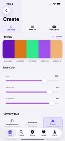 Coloer: Color Palette Studio iPhone screenshot