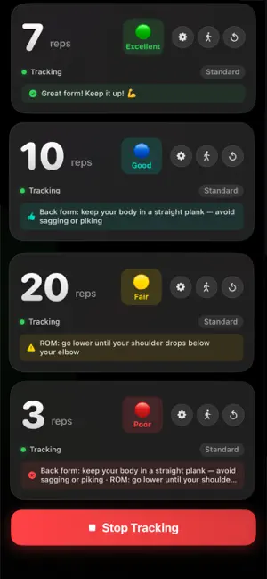 Push-Ups: Form and Rep Tracker screenshot 1