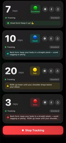 Push-Ups: Form and Rep Tracker Screenshot 1 of 3