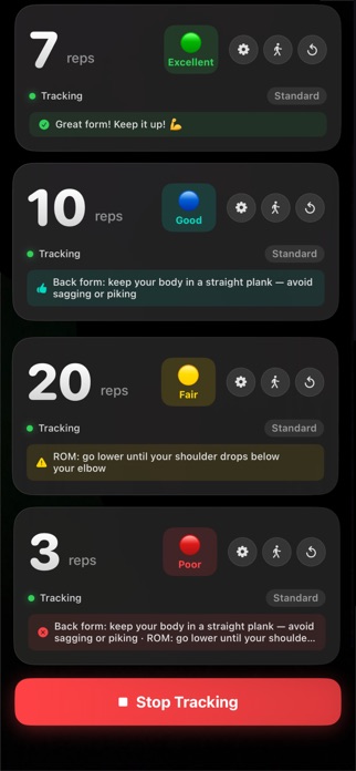 Push-Ups: Form and Rep Tracker Screenshot 1 of 3