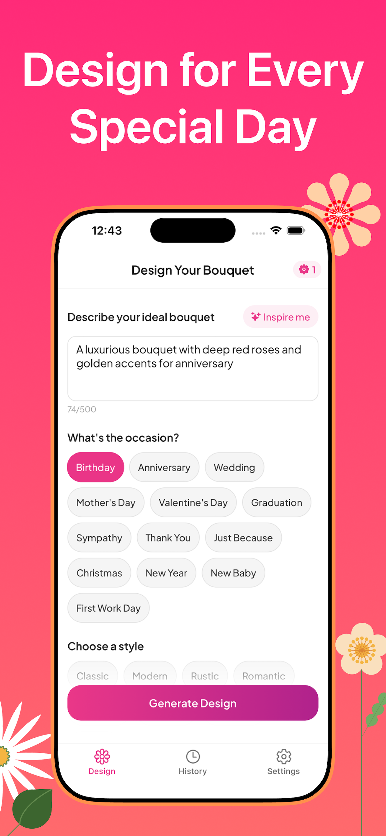 AI Bouquet - Flower Designer
