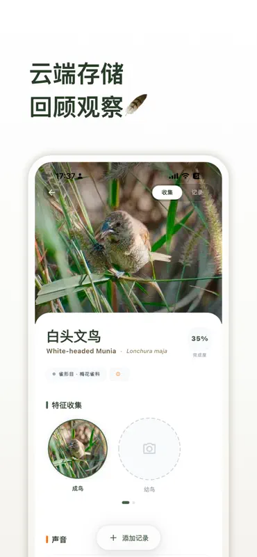 数毛 - 实时识别观鸟相机，识别和记录花鸟鱼虫 screenshot 5 of 6