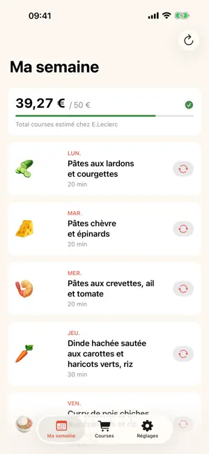 MiamChip: Menu Semaine Budget screenshot 2