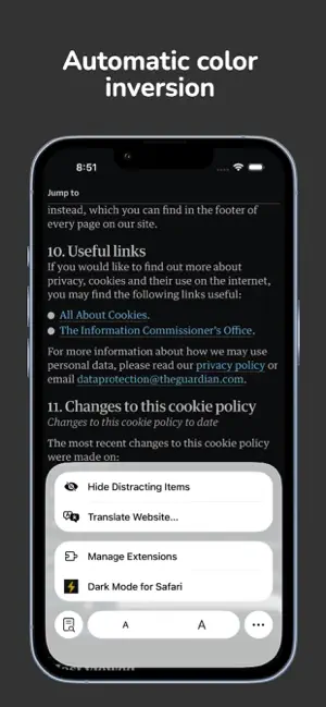 Dark Mode Feat for Safari screenshot 2