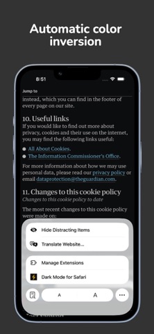 Dark Mode Feat for Safari iPhone screenshot