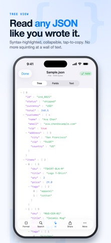 JSON Pilot: Viewer & Editor Screenshot 1 of 8