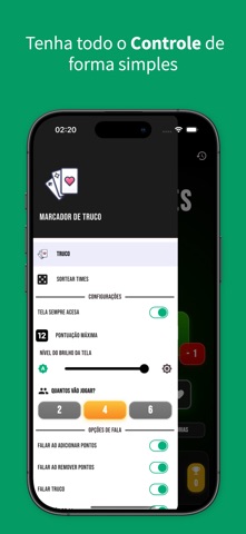 Marcador de truco e tentos screenshot