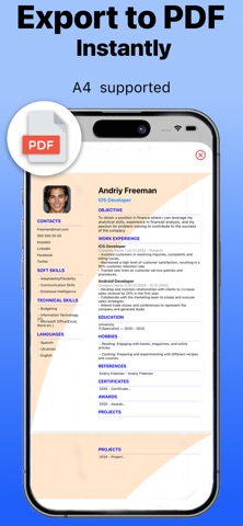 Make Resume - AI CV Editor iPhone screenshot