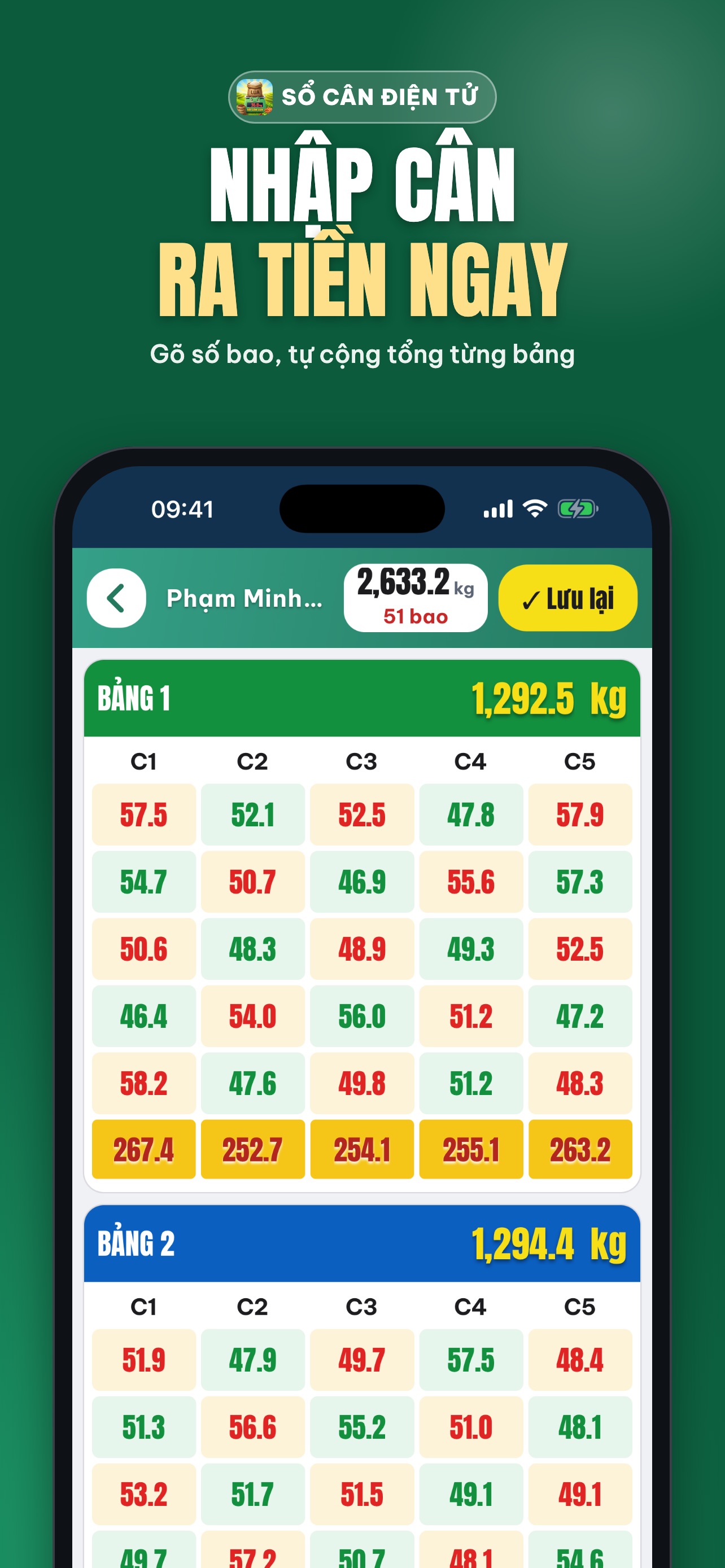 Screenshot 3 of Sổ Cân Điện Tử