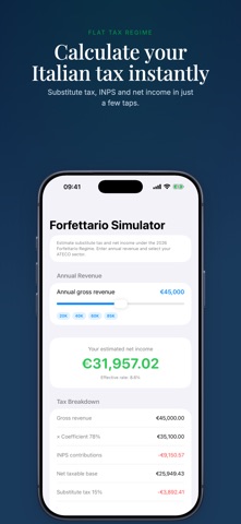 Forfettario Simulator 2026 iPhone screenshot