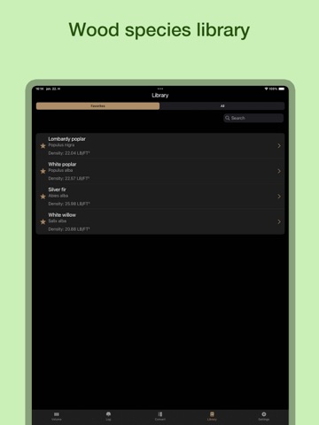 Wood Log Calculator iPad screenshot
