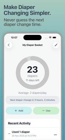 Diaper Tracker & Reminder screenshot