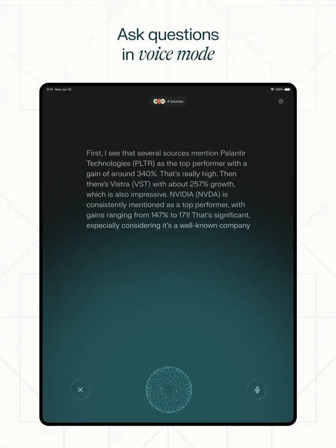 Perplexity iPad screenshot 3