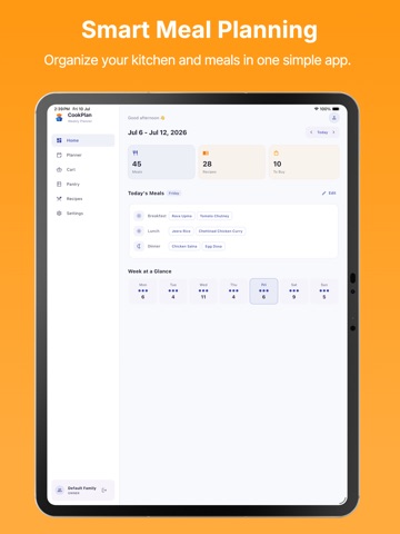 Cooking Planner Assistant iPad screenshot