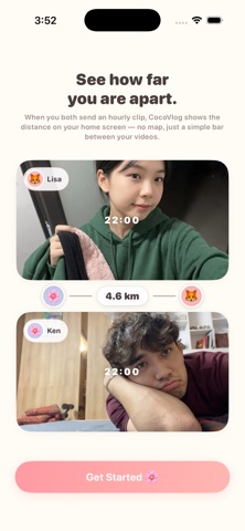 CocoVlog: Couple Video Diary iPhone screenshot