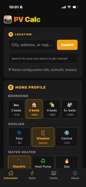 PVCalc: Solar Panel Calculator screenshot 1