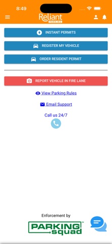 Reliant Parking - Residents app screenshot 2