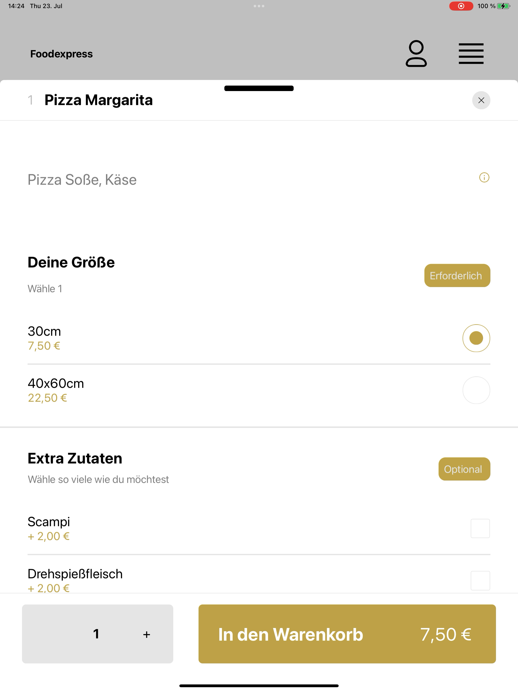 Foodexpress DE screenshot 16