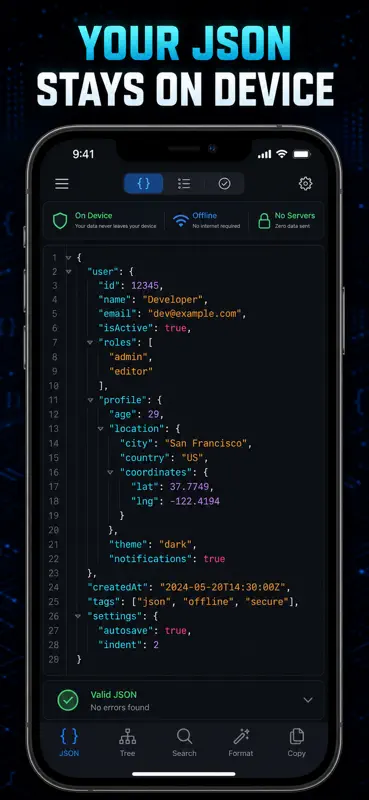 JSON Viewer Formatter Tree screenshot 10 of 10