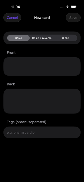 Recall: Flashcards & FSRS Screenshot 1 of 5